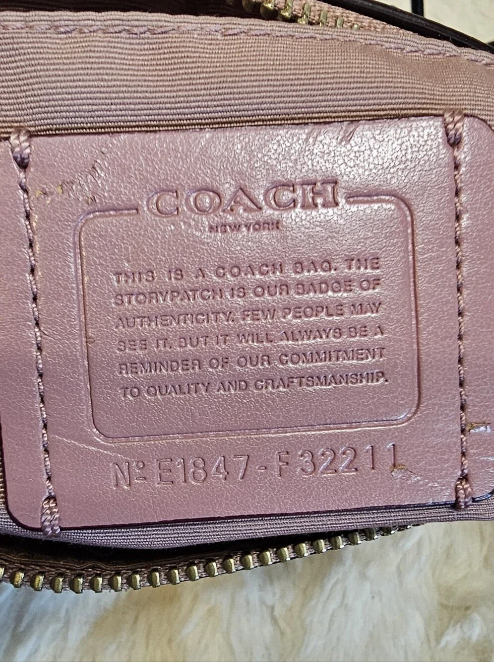 Coach Patent Leather Top Handle Pouch Crossbody Bag